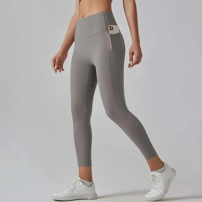 High Waist Yoga Leggings with Pockets - Tummy Control, Fitness & Sport Ready - MERRIAActivewearMERRIA