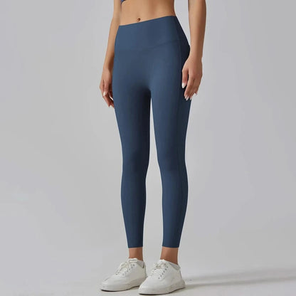 High Waist Yoga Leggings with Pockets - Tummy Control, Fitness & Sport Ready - MERRIAActivewearMERRIA