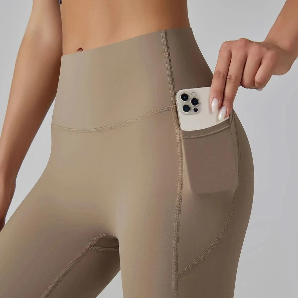 High Waist Yoga Leggings with Pockets - Tummy Control, Fitness & Sport Ready - MERRIAActivewearMERRIA