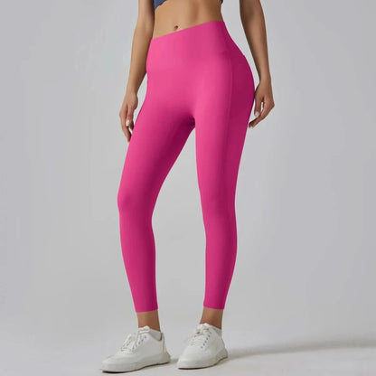 High Waist Yoga Leggings with Pockets - Tummy Control, Fitness & Sport Ready - MERRIAActivewearMERRIA