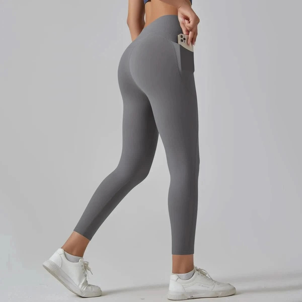 High Waist Yoga Leggings with Pockets - Tummy Control, Fitness & Sport Ready - MERRIAActivewearMERRIA