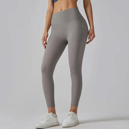 High Waist Yoga Leggings with Pockets - Tummy Control, Fitness & Sport Ready - MERRIAActivewearMERRIA