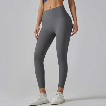 High Waist Yoga Leggings with Pockets - Tummy Control, Fitness & Sport Ready - MERRIAActivewearMERRIA