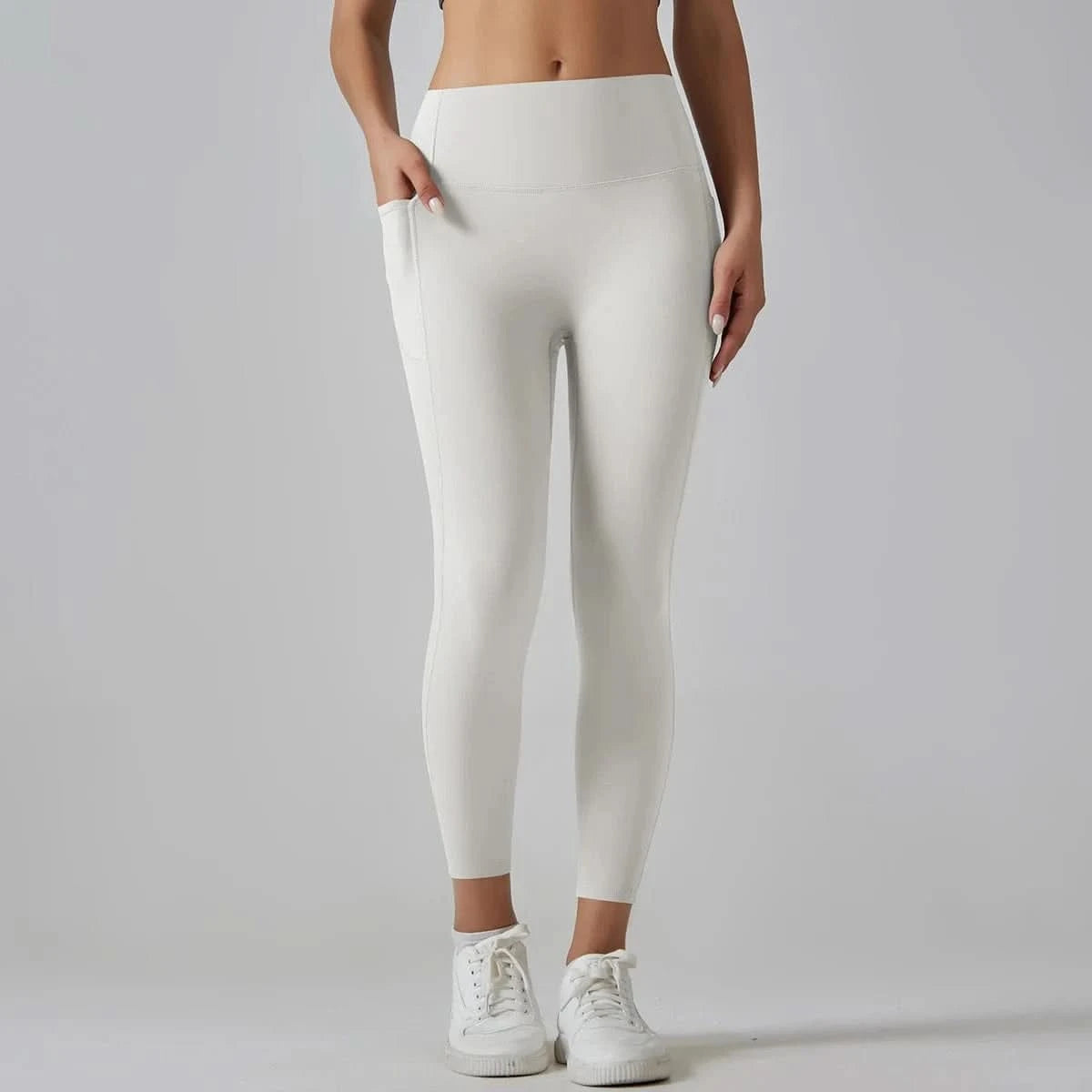 High Waist Yoga Leggings with Pockets - Tummy Control, Fitness & Sport Ready - MERRIAActivewearMERRIA