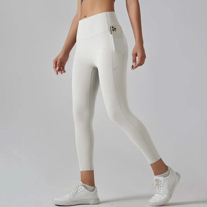 High Waist Yoga Leggings with Pockets - Tummy Control, Fitness & Sport Ready - MERRIAActivewearMERRIA