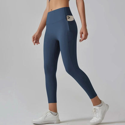 High Waist Yoga Leggings with Pockets - Tummy Control, Fitness & Sport Ready - MERRIAActivewearMERRIA