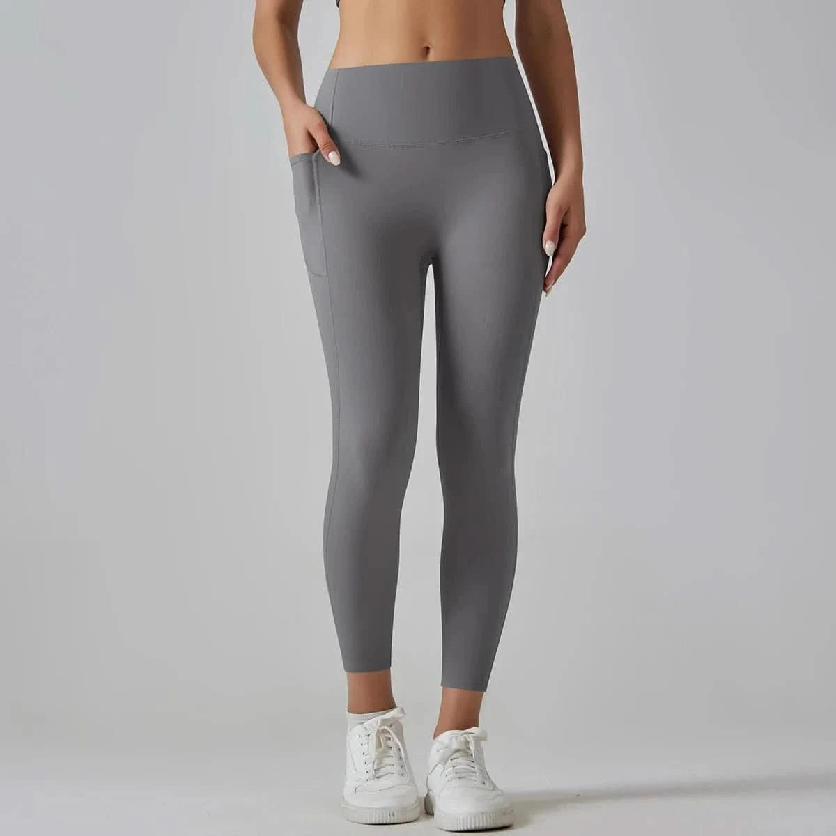 High Waist Yoga Leggings with Pockets - Tummy Control, Fitness & Sport Ready - MERRIAActivewearMERRIA