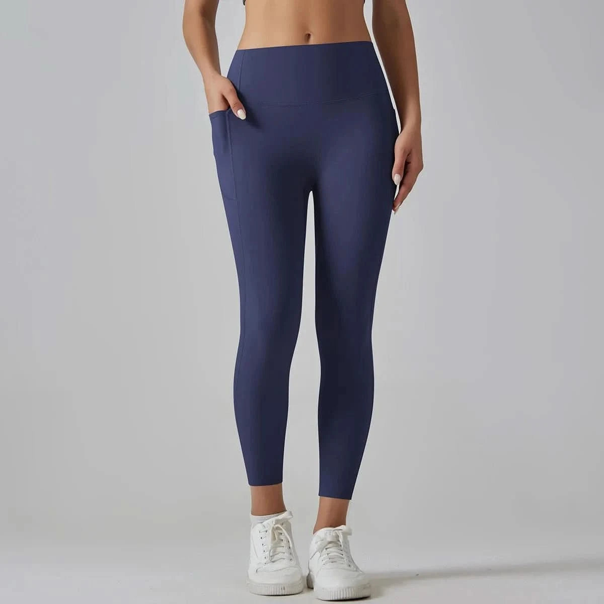 High Waist Yoga Leggings with Pockets - Tummy Control, Fitness & Sport Ready - MERRIAActivewearMERRIA