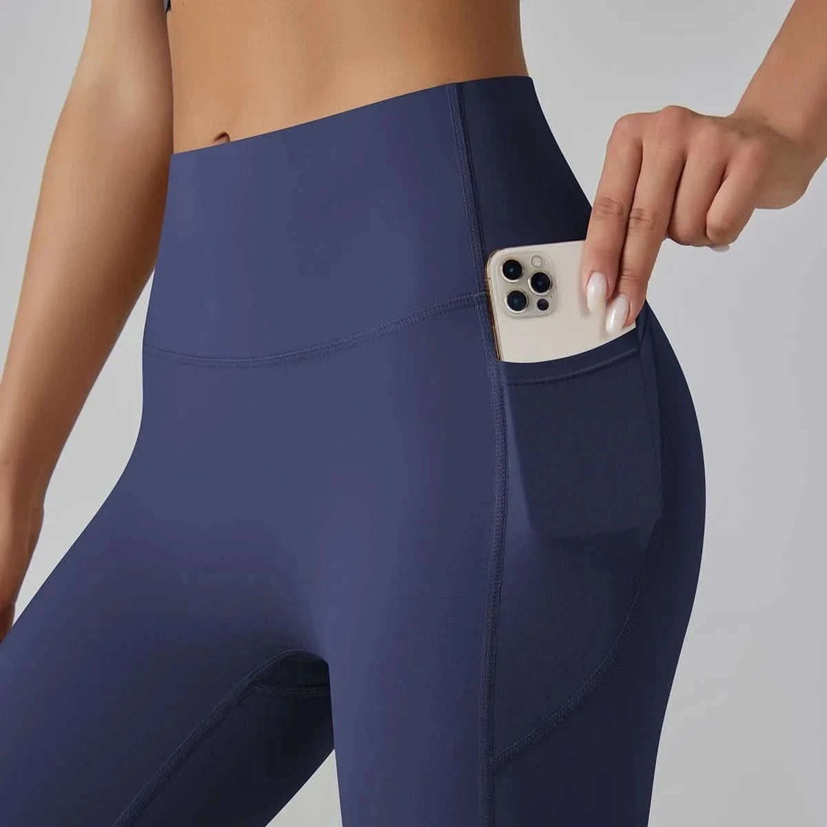 High Waist Yoga Leggings with Pockets - Tummy Control, Fitness & Sport Ready - MERRIAActivewearMERRIA