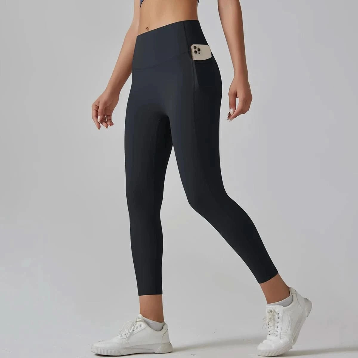 High Waist Yoga Leggings with Pockets - Tummy Control, Fitness & Sport Ready - MERRIAActivewearMERRIA