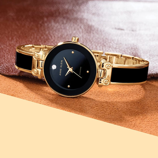 Anne Klein Women's Genuine Diamond Dial Bangle Watch