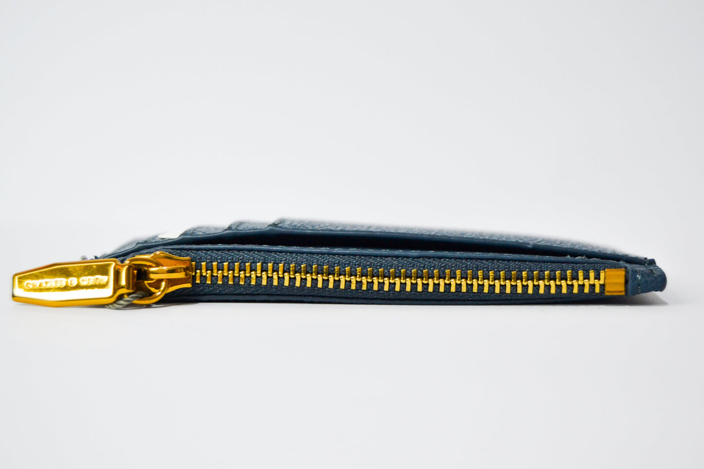 Charles & Keith Top Zip Card Holder - Ocean
