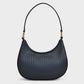 Charles & Keith Acrylic Chain Handle Hobo Bag - Navy