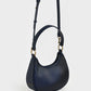 Charles & Keith Acrylic Chain Handle Hobo Bag - Navy