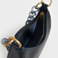 Charles & Keith Acrylic Chain Handle Hobo Bag - Navy