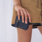 Charles & Keith Snap Button Card Holder - Navy