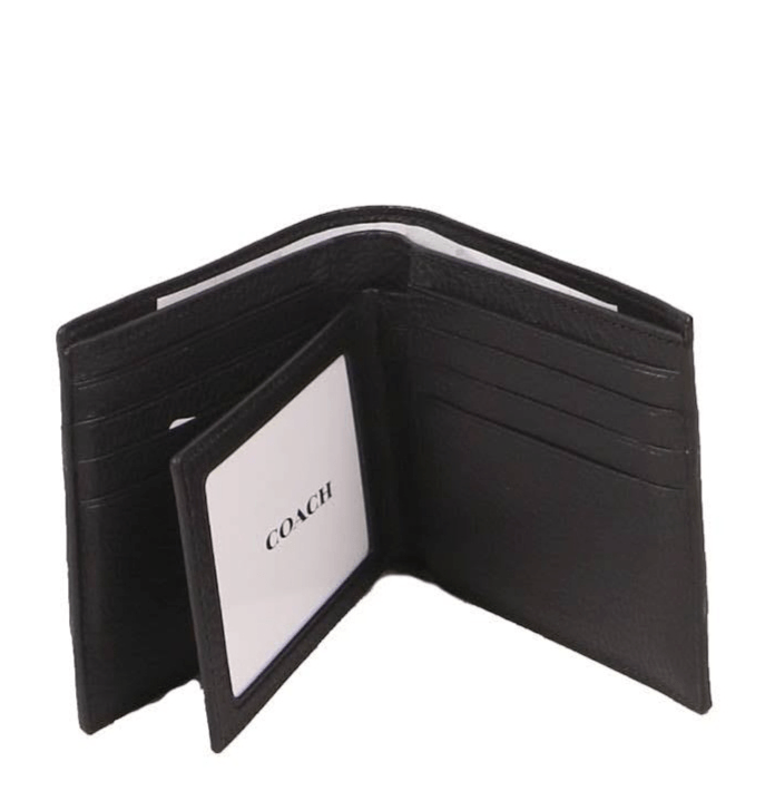 Coach 3 In 1 PECD Varsity Stripe Wallet In Black Saddle