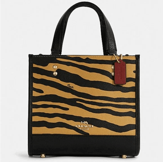Coach Dempsey Tote 22 with Tiger Print