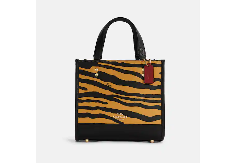 Coach Dempsey Tote 22 with Tiger Print
