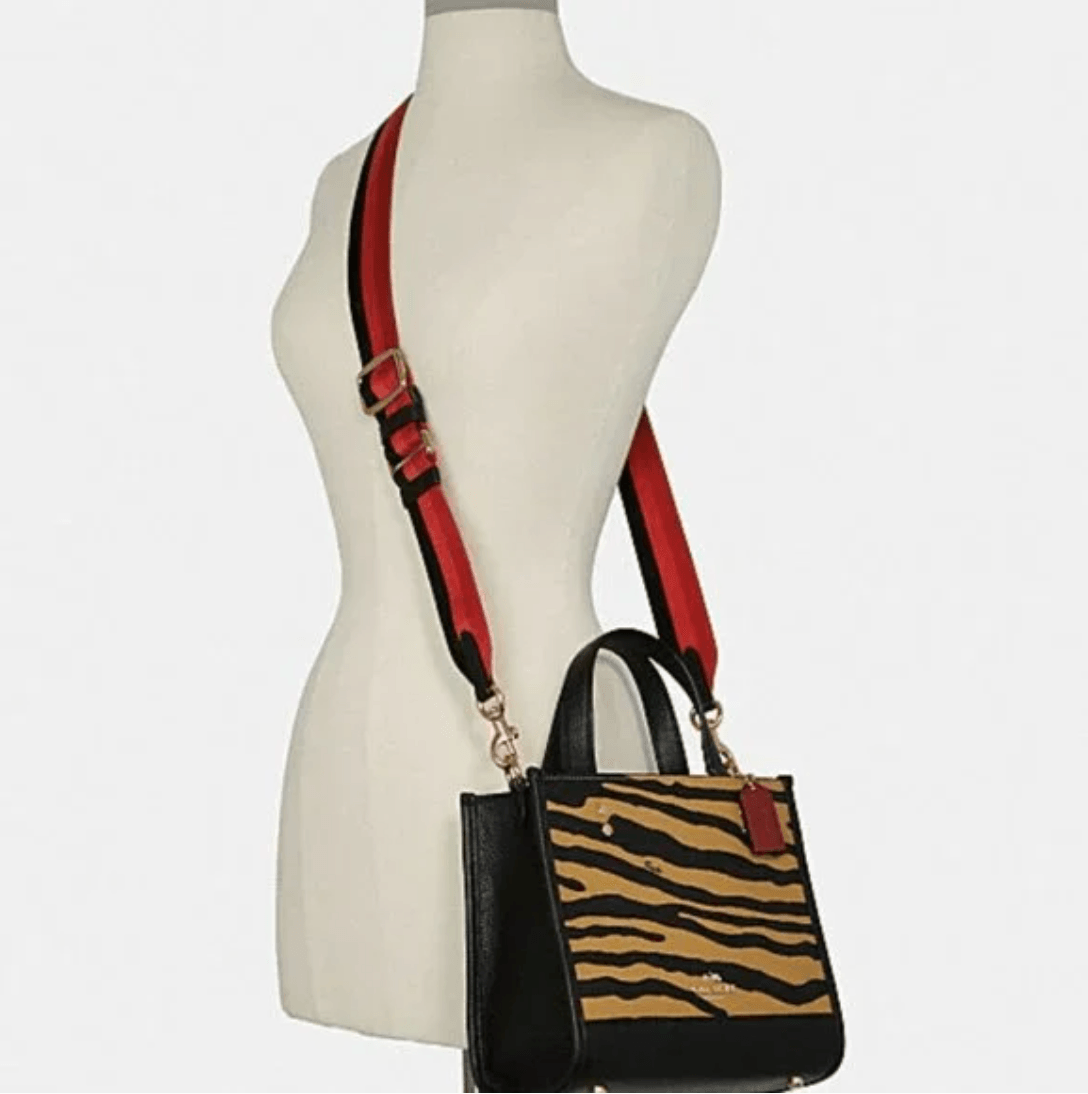 Coach Dempsey Tote 22 with Tiger Print