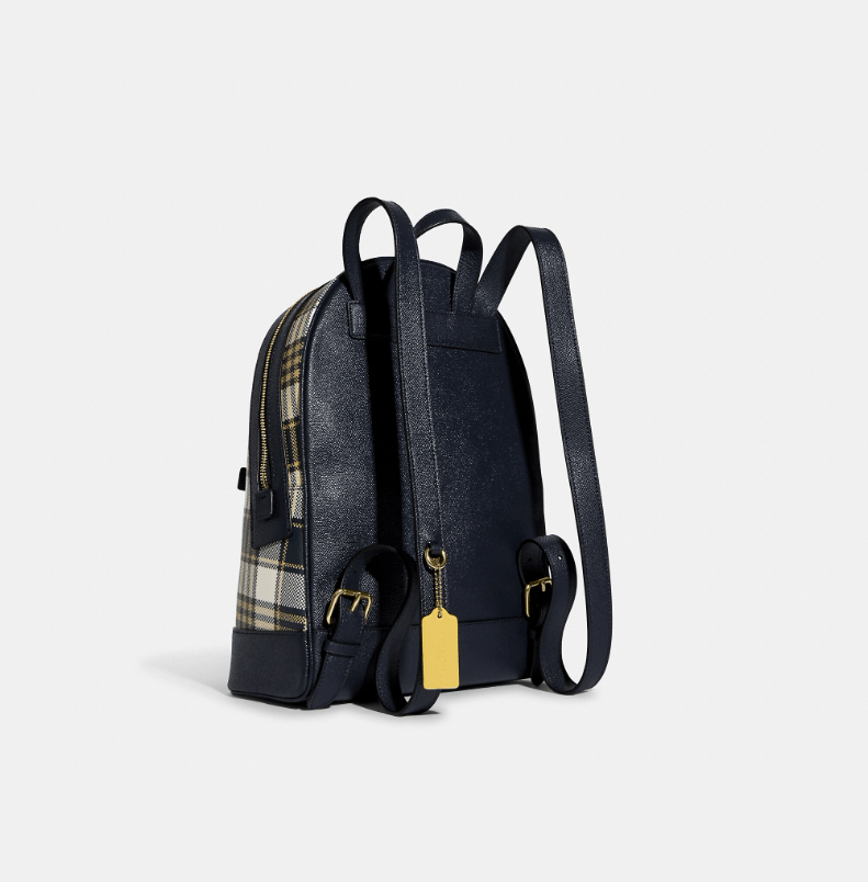 Coach Kenley Backpack With Garden Plaid Print