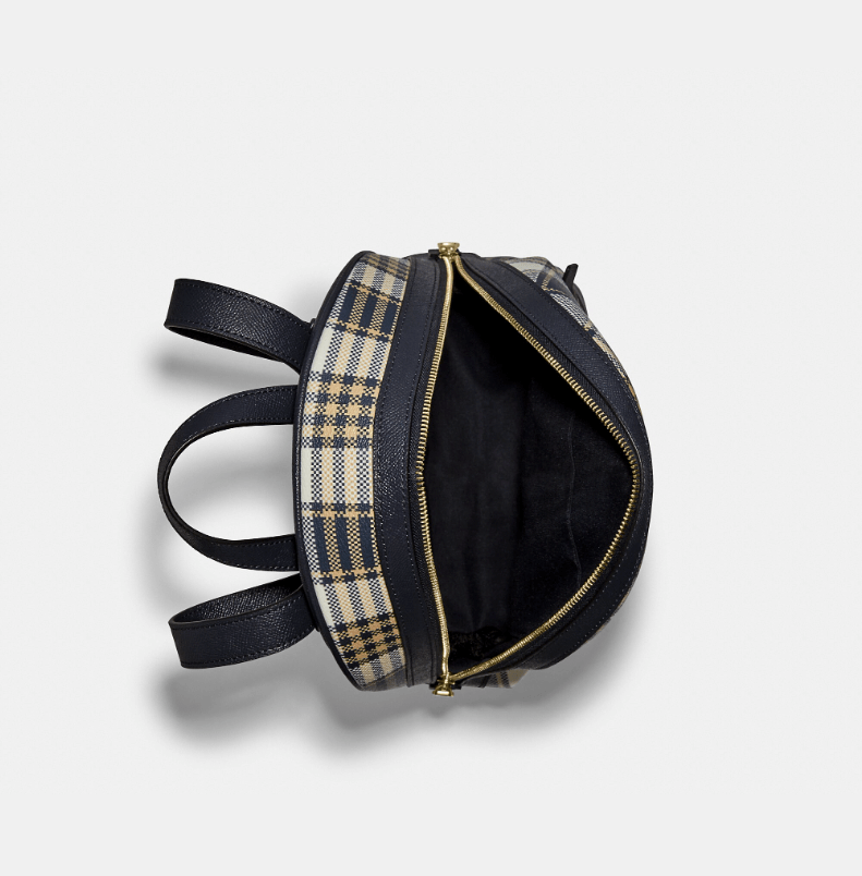 Coach Kenley Backpack With Garden Plaid Print