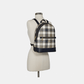 Coach Kenley Backpack With Garden Plaid Print