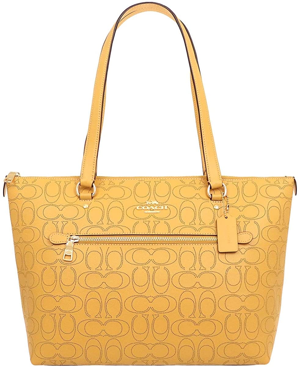 Coach Gallery Tote Signature Perforated Leather