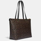 Coach Gallery Tote In Signature Canvas (Dark Brown)