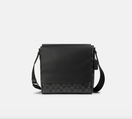 Coach Houston Map Bag In Signature Canvas