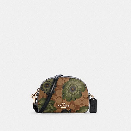 Coach Mini Serena Crossbody In Signature Canvas With Kaffe Fassett Print