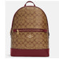 Coach Kenley Backpack In Signature Canvas (Khaki/Cherry)