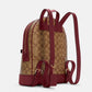 Coach Kenley Backpack In Signature Canvas (Khaki/Cherry)