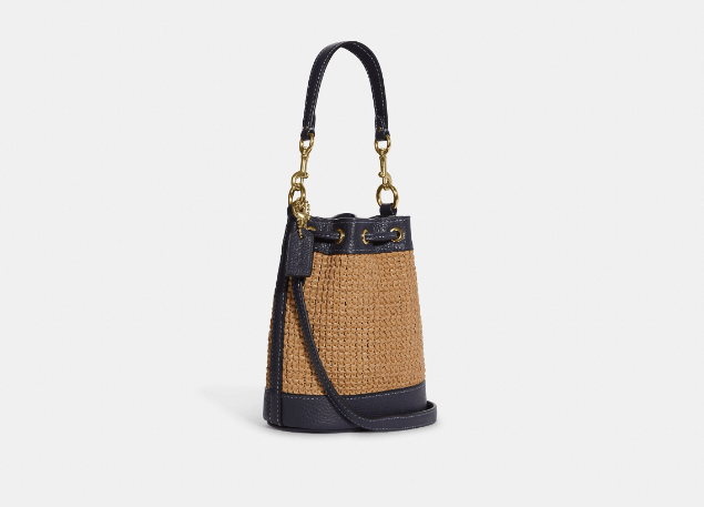 Coach Mini Dempsey Bucket Bag With Coach Patch