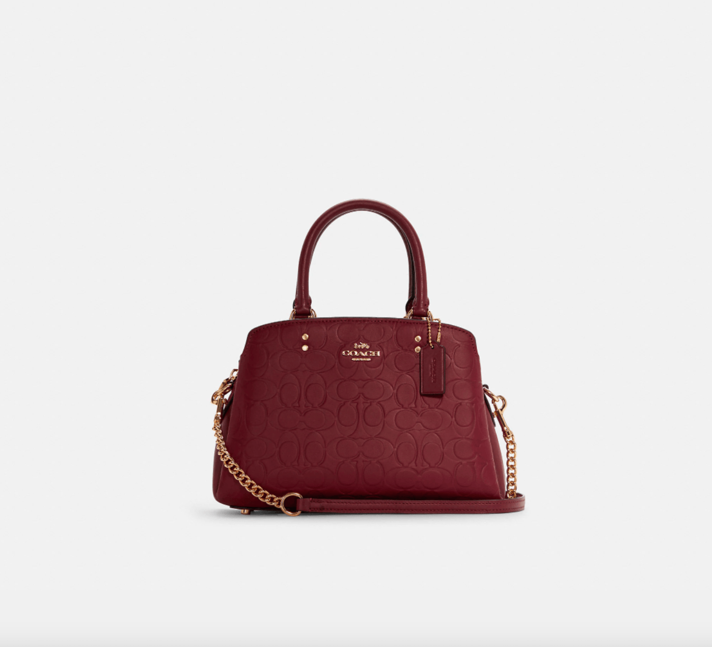 Coach Mini Lillie Carryall In Signature Leather