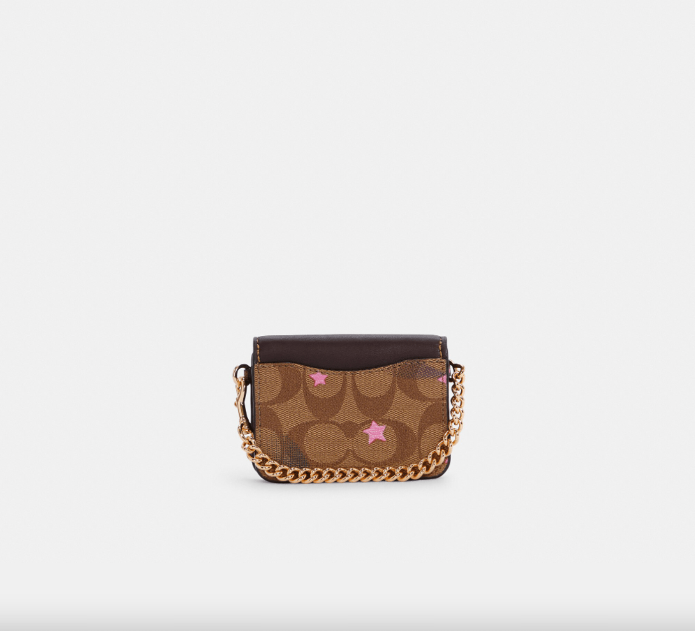 Coach Poppy Crossbody With Card Case In Signature Canvas With Disco Star Print