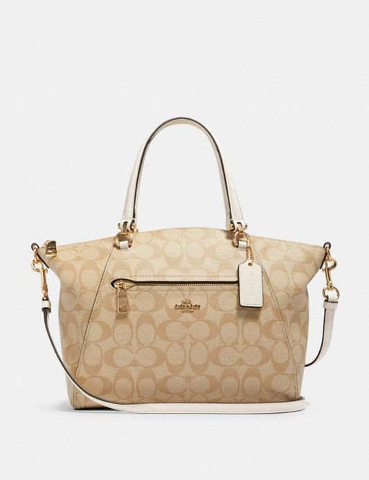 Coach Prairie Satchel In Signature Canvas (Light Khaki Chalk)