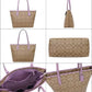 Coach Sig City Zip Tote Bag (SV/Khaki/Lilac)