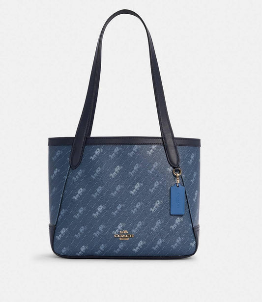 Coach Tote 27 With Horse And Carriage Dot Print