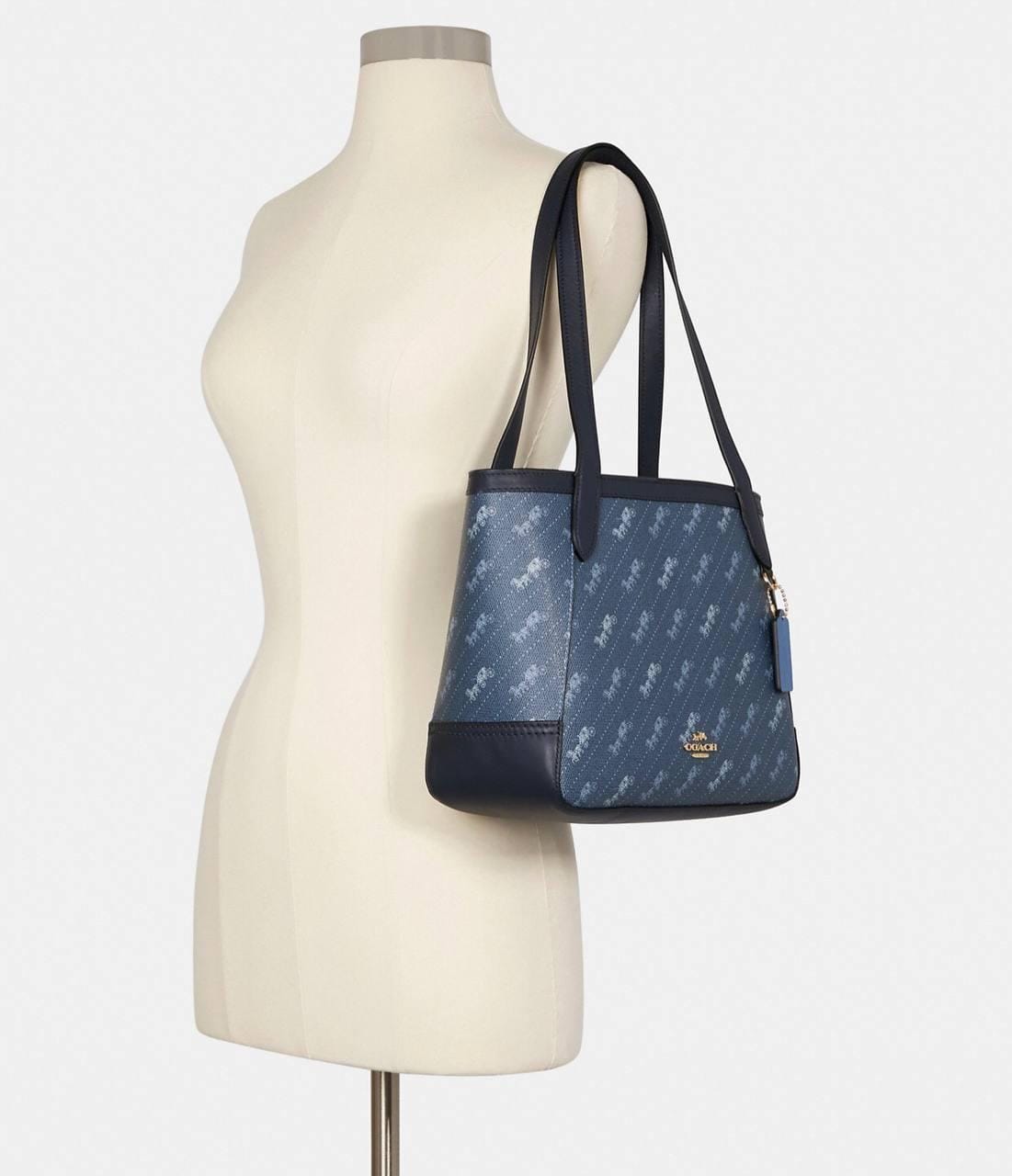 Coach Tote 27 With Horse And Carriage Dot Print