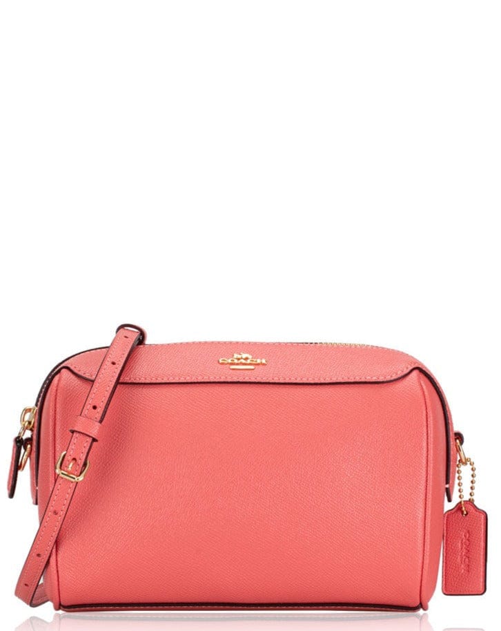 Coach Crossgrain Mini Bennett Crossbody - Bright Coral