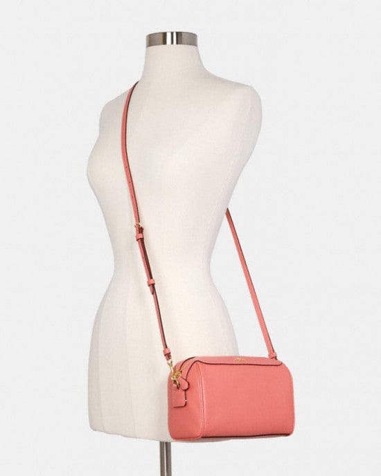 Coach Crossgrain Mini Bennett Crossbody - Bright Coral