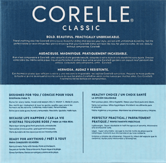 Corelle® Madeline Embossed, 12 Piece, White, Dinnerware Set