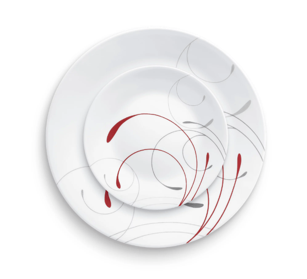 Corelle® Splendor, White and Red, 12 Piece, Dinnerware Set