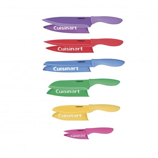 Cuisinart 12 Piece Ceramic Coated Color Knife Set with Blade Guards
