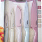 Cuisinart Advantage 11-Piece Ceramic Coated Pastel Knife Set with Cutting Board