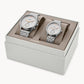 Fossil His and Her Fenmore Midsize Multifunction Stainless Steel Watch Gift Set