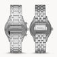 Fossil His and Her Fenmore Midsize Multifunction Stainless Steel Watch Gift Set