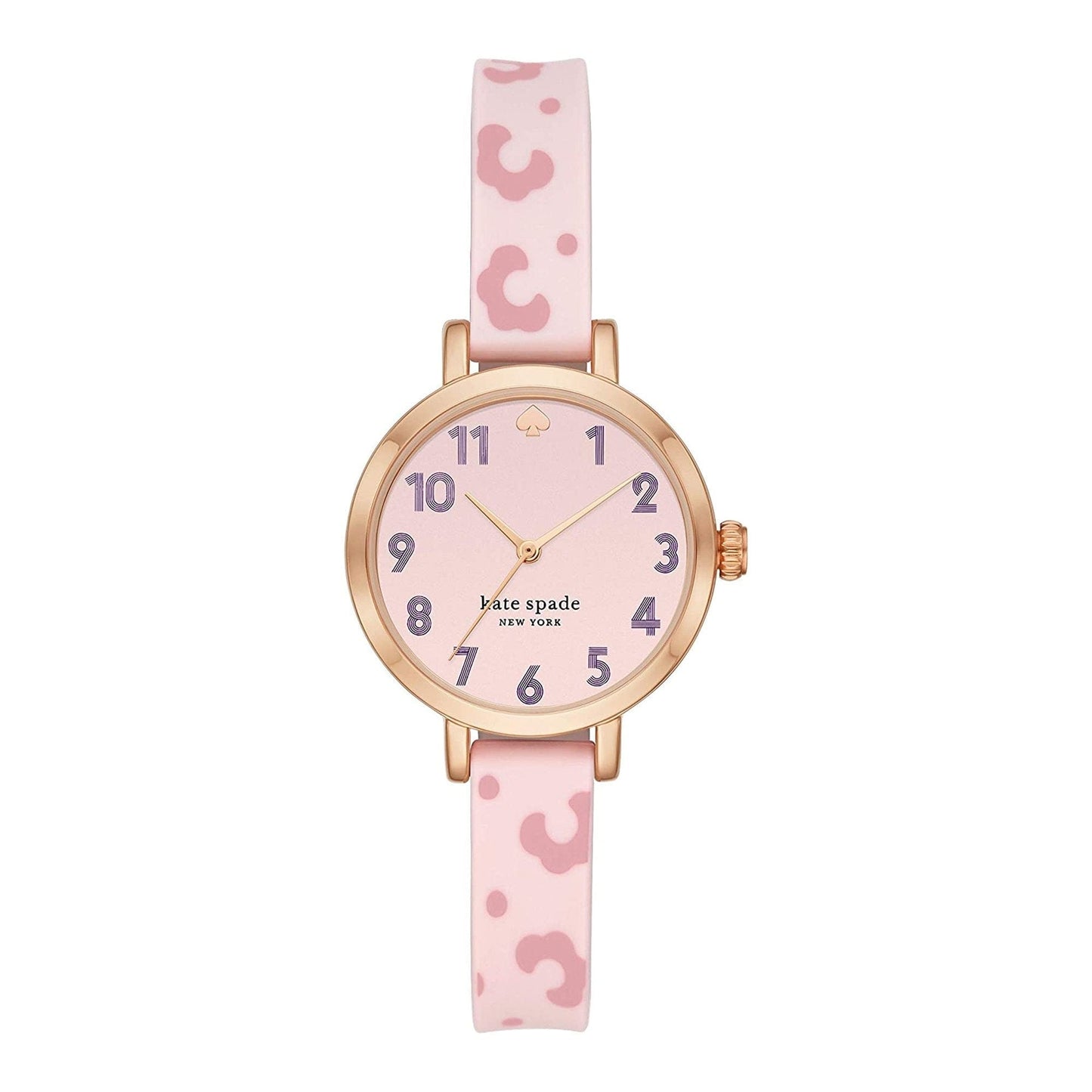 Kate Spade Pink/Rose Gold-Tone Slim Metro Rose-gold Silicone Women's KSW 1649 Watch