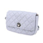 Kate Spade Natalia Quilted Turnlock Flap Crossbody Bag In Brushed Steel